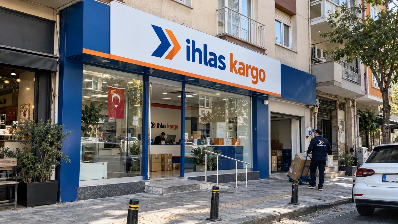 Şube dış cephesi — İhlas Kargo için üretilmiş temsilî marka görseli